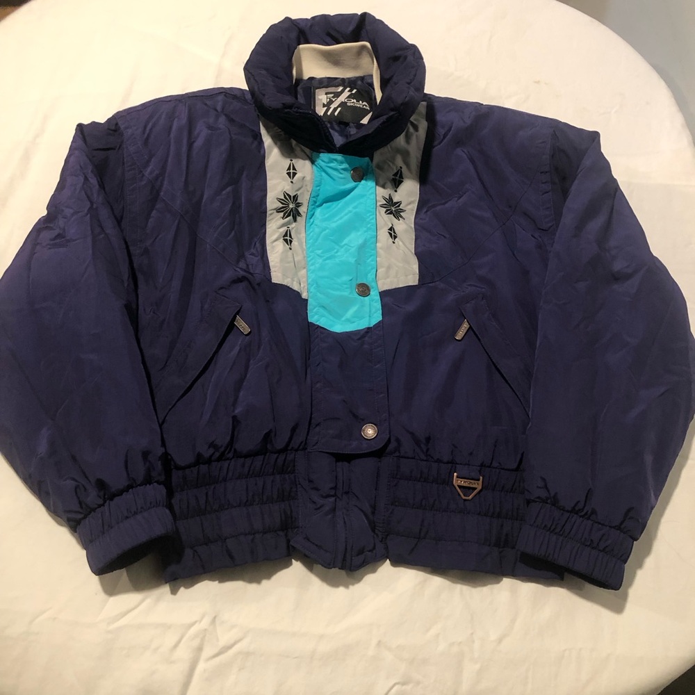 Vintage Tyrolia By Head Ski Jacket Snowboard 80s 90s Retro Womens Sz 8 Purple